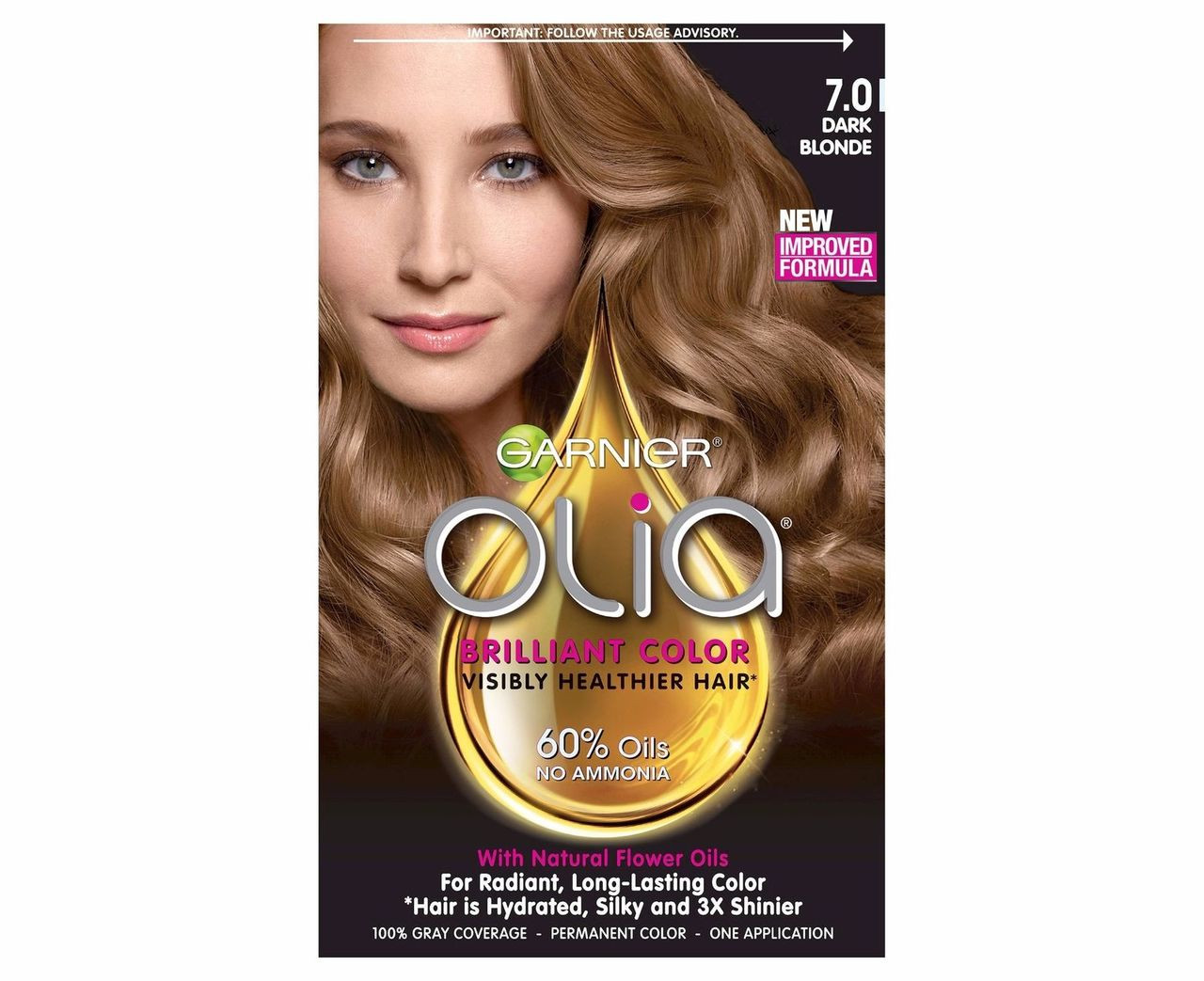 Garnier Olia Oil Powered Permanent Haircolor Kit 7 0 Dark Blonde