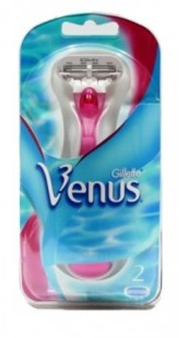 Gillette Venus Close & Clean Razor Handle + 2 Refill Cartridges, 1 Ea