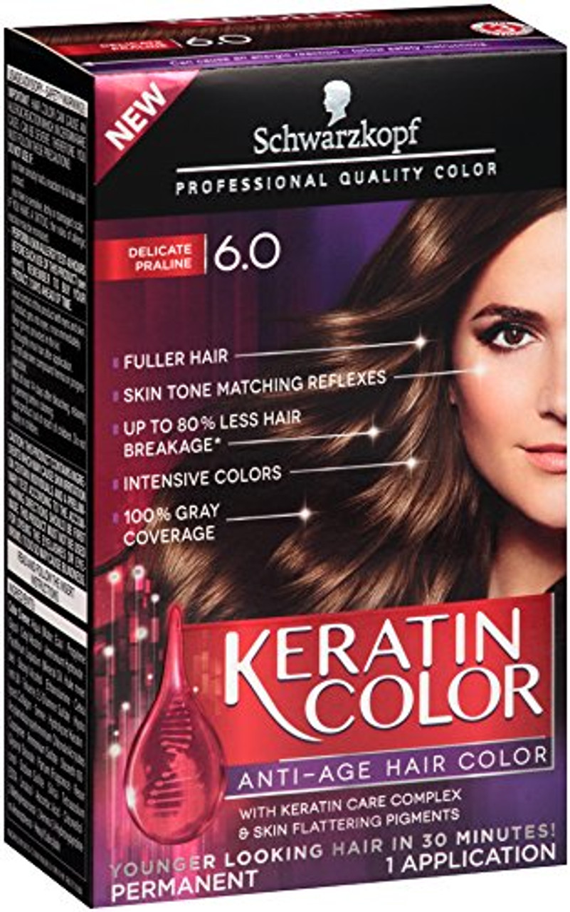 Schwarzkopf Keratin Permanent Hair Color 6 0 Delicate Praline