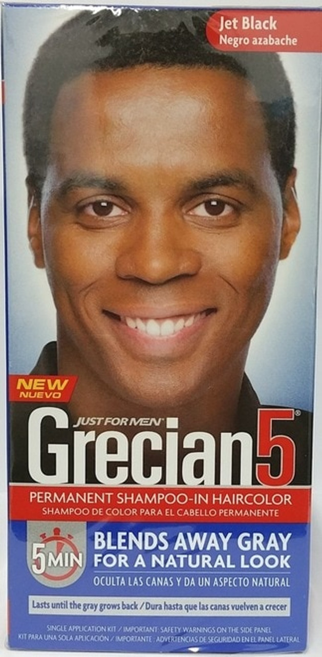 Grecian 5 By Just For Men Permanent Shampoo In Hair Color Jet