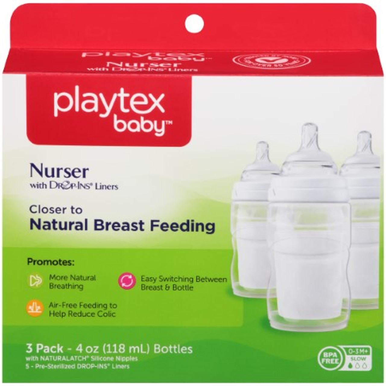 Playtex Baby™ Nurser Bottles with Drop-Ins® Liners - 3 Pack 8 oz