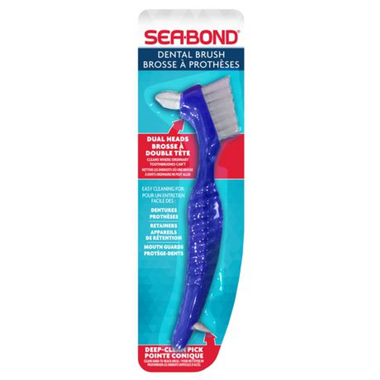 Sea-Bond Dental Brush, Dual Head, Colors May Vary - Nationwide Campus