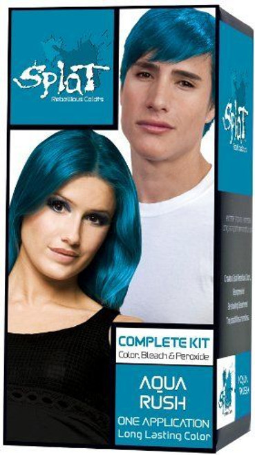 Splat Complete Color Bleach Peroxide Hair Color Kit Aqua Rush