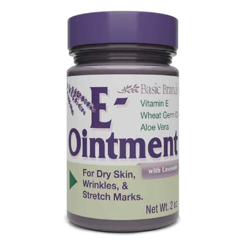 Basic Organics Vitamin E Ointment with Lavender, 2 oz
