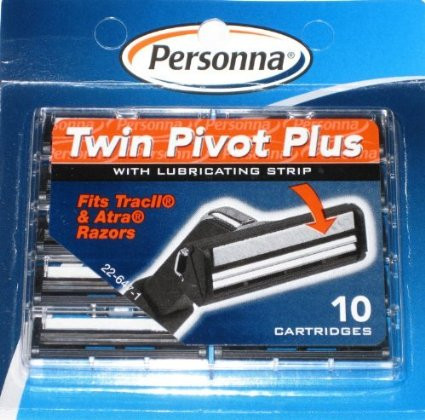 Personna Twin Pivot Plus Cartridges with Lubricating Strip, (Fits Atra &  Trac II Razor), 10 CT - Nationwide Campus