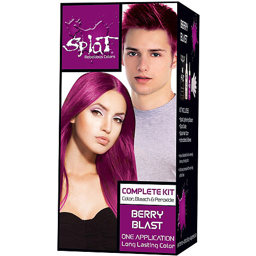 Splat Complete Color Bleach Peroxide Hair Color Kit Berry