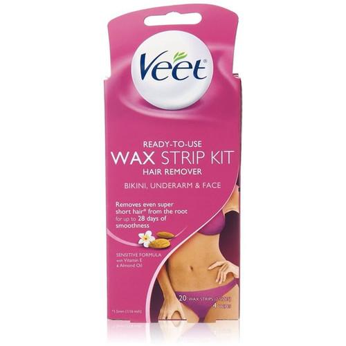 Veet Remover Bikini, & Face Ready-To-Use Strips Kit, 20 ct - Nationwide Campus