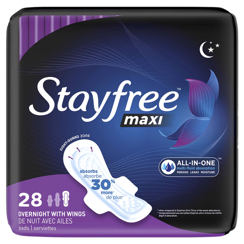 Stayfree Ultra Thin Overnight Pads with Wings