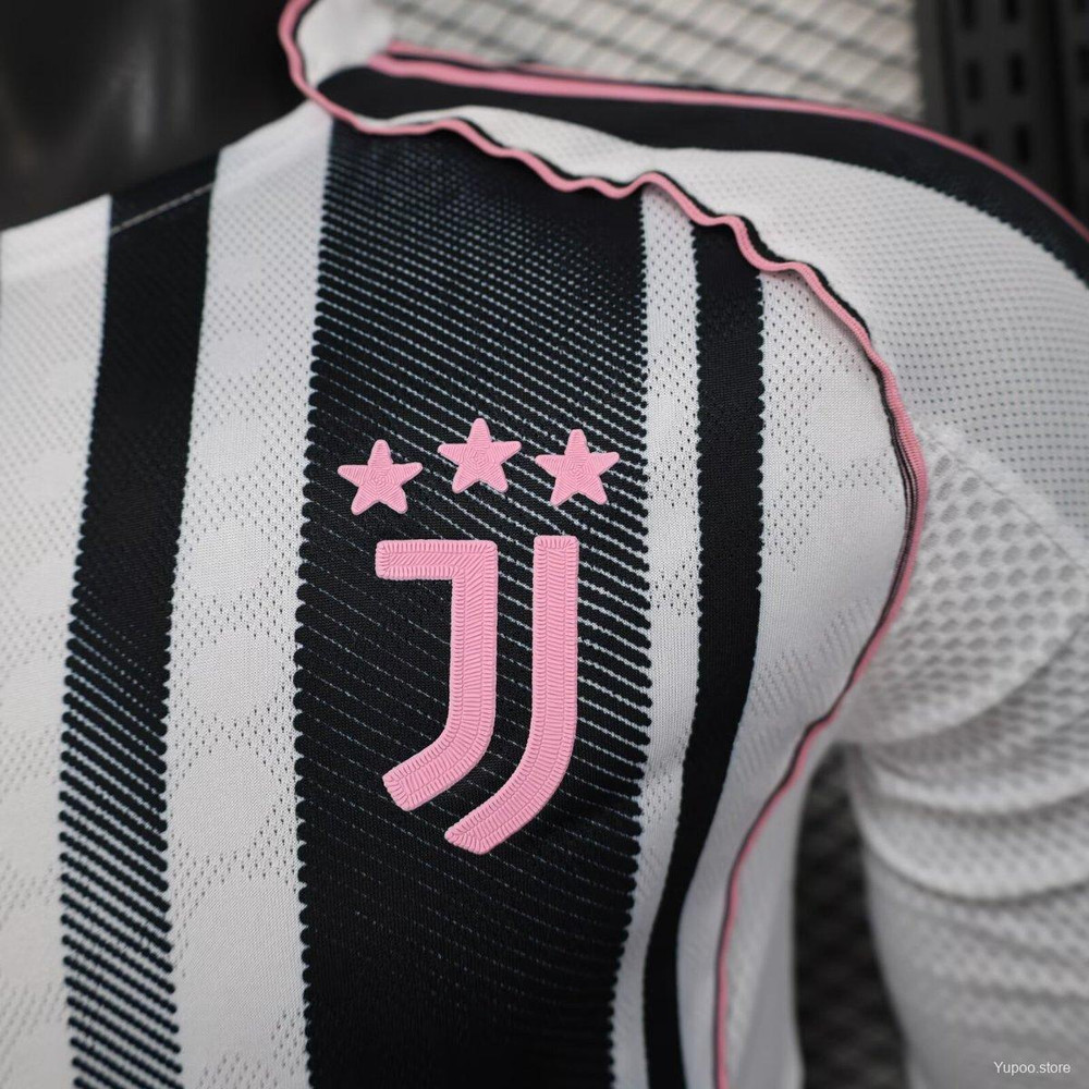 Juventus Home 2025/26 Player Version Long Sleeves Jersey