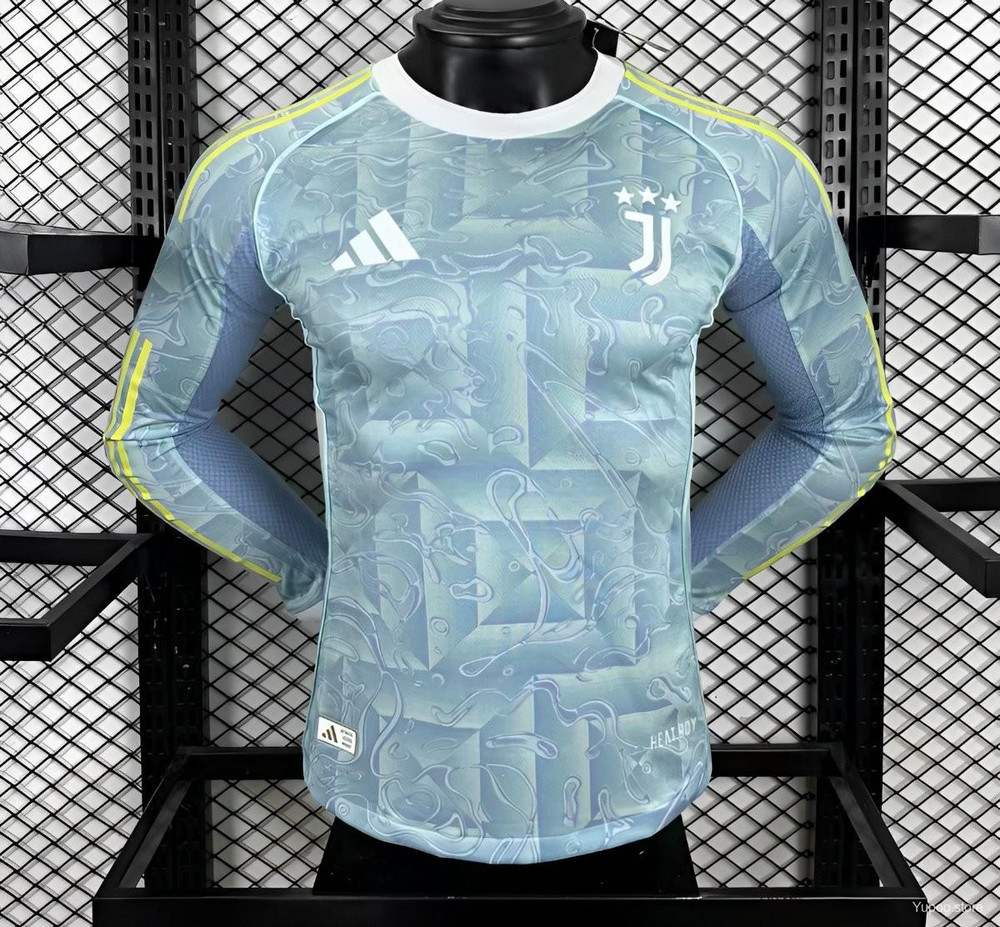 Juventus Away 2025/26 Player Version Long Sleeves Jersey