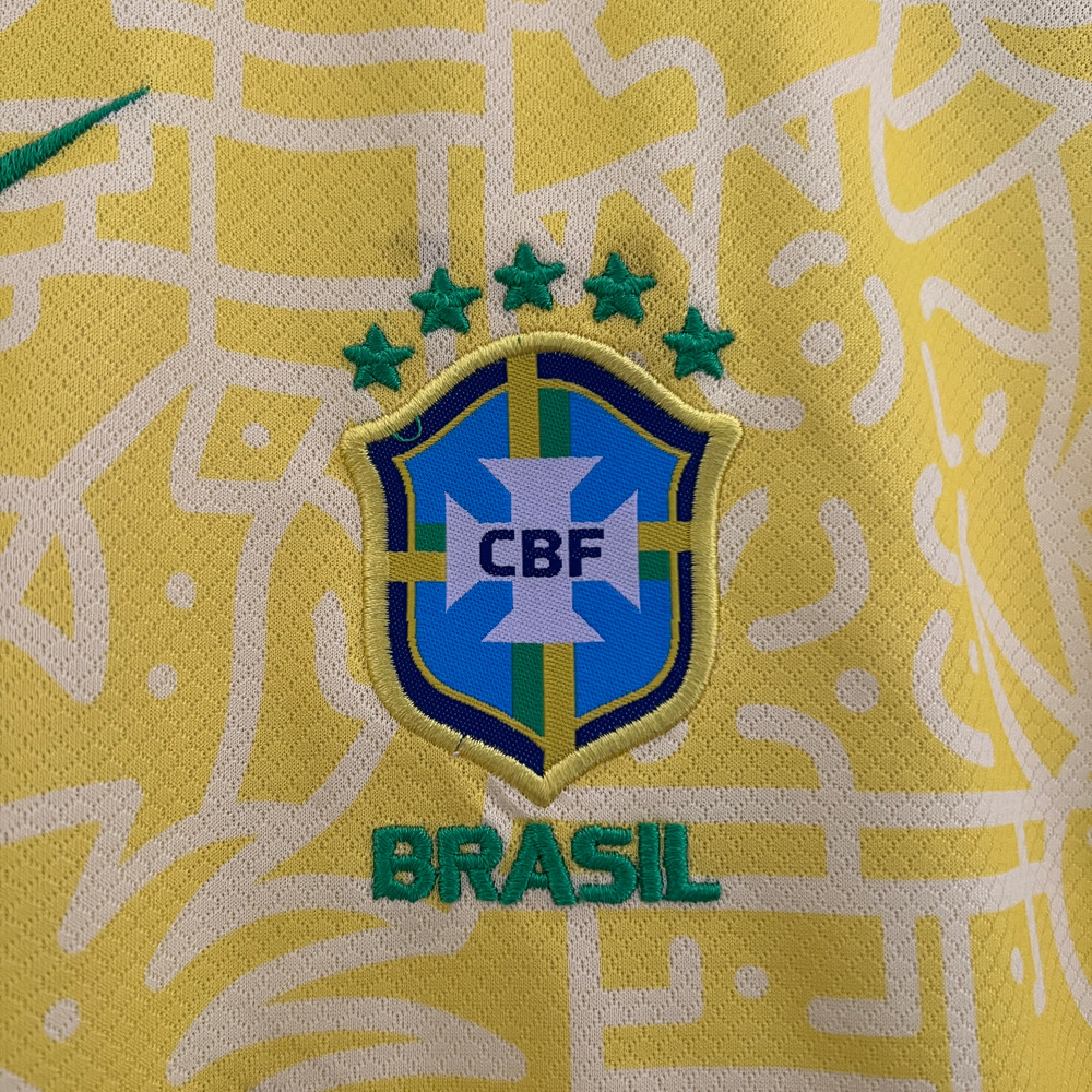 Kids Brazil 2024 Copa America Home Jersey