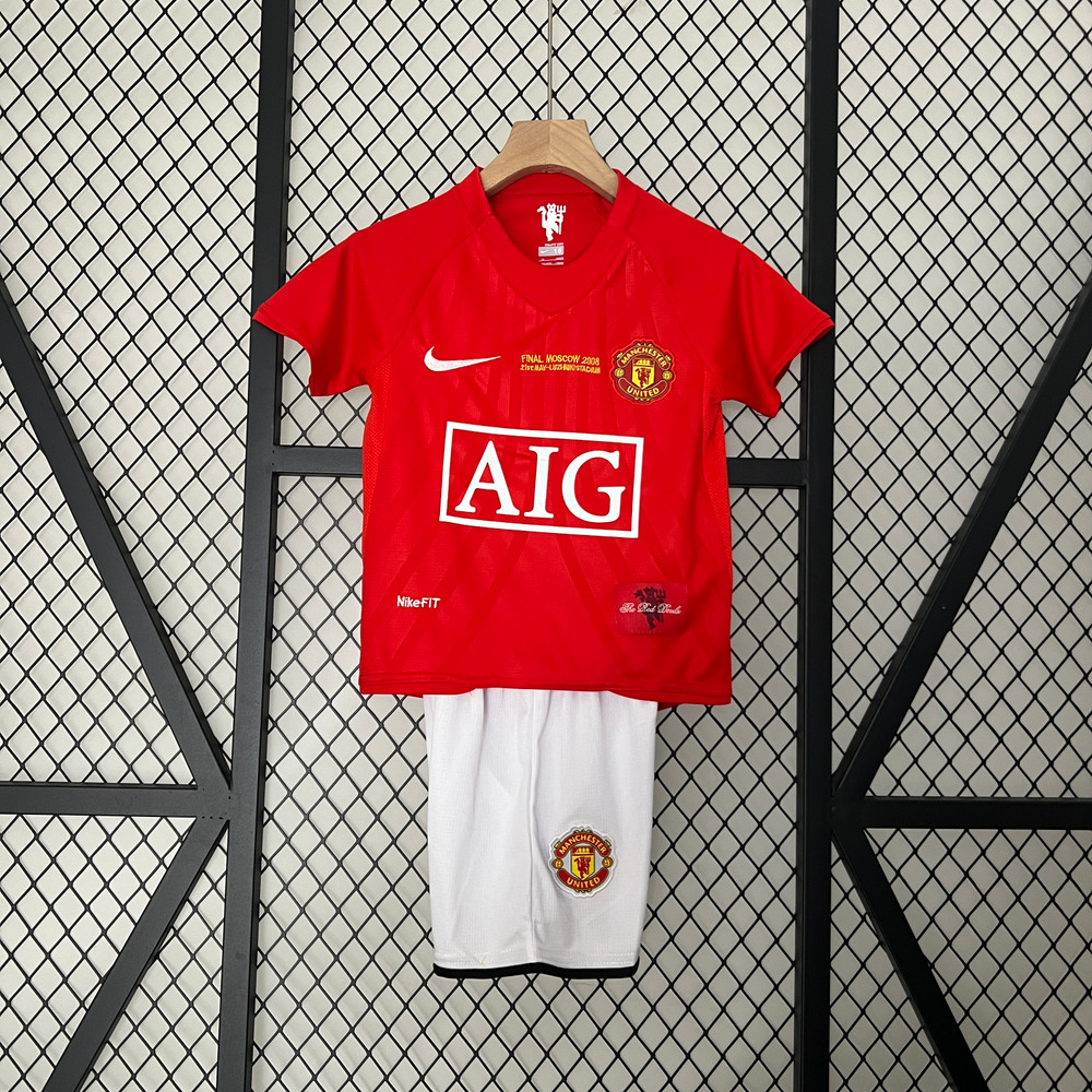 Kids Man United Champios League Retro 2007/08