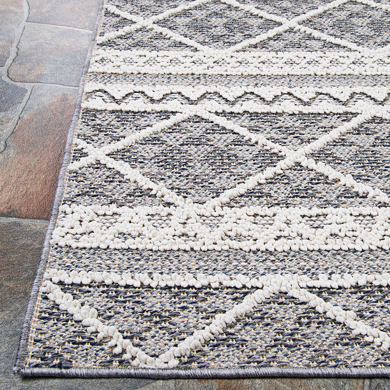 Couristan Fresco Dutch Greystone-Cotton Indoor/Outdoor Area Rug