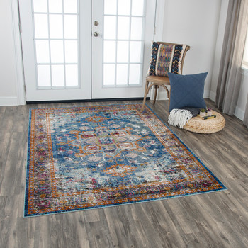Rizzy Home Princeton PRI102 Medallion Power Loomed Area Rugs
