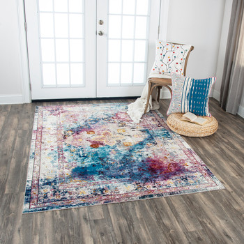 Rizzy Home Princeton PRI104 Broken Maedallion Power Loomed Area Rugs