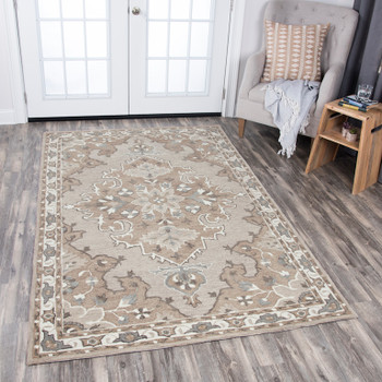 Rizzy Home Resonant RS931A Central Medallion Hand Tufted Area Rugs