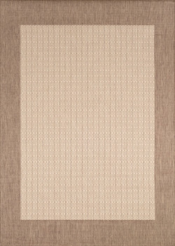 Couristan Recife Checkered Field Natural/cocoa Indoor/outdoor Area Rugs