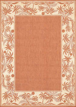 Couristan Recife Island Retreat Terra Cotta/natural Indoor/outdoor Area Rugs
