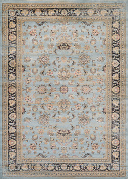 Couristan Zahara Farahan Amulet Light Blue/black Indoor Area Rugs