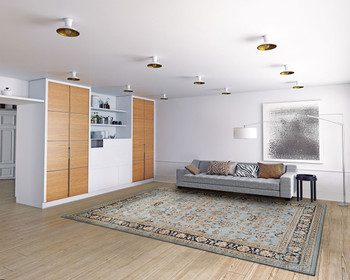 Couristan Zahara Farahan Amulet Light Blue/black Indoor Area Rugs