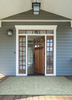 Couristan Monaco Summer Quay Ivory/light Green Indoor/outdoor Area Rugs