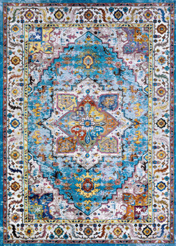 Couristan Gypsy Ely Aqua/multi/ivory Indoor Area Rugs