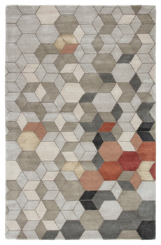 Jaipur Living Combs GES03 Geometric Light Gray Hand Tufted Area Rugs