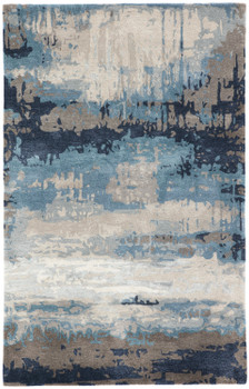 Jaipur Living Benna GES18 Abstract Blue Hand Tufted Area Rugs
