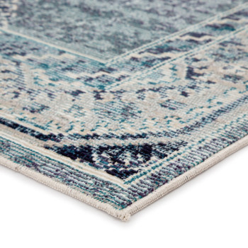Jaipur Living Zhara IDE02 Medallion Blue Power Loomed Area Rugs