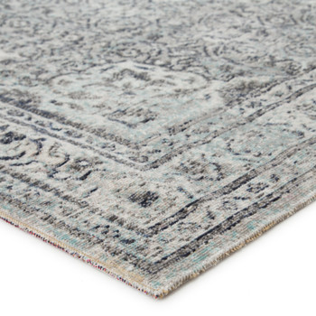 Jaipur Living Langley POL01 Medallion Gray Power Loomed Area Rugs