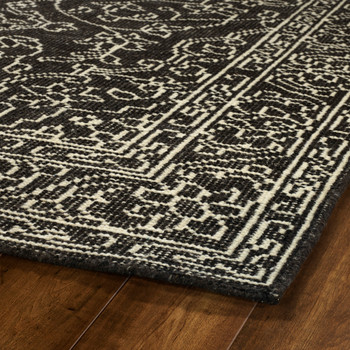 Kaleen Herrera Hand-knotted Hra07-38 Charcoal Area Rugs