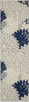 Nourison Aloha Alh05 Ivory/navy Area Rugs