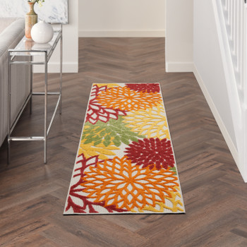Nourison Aloha Alh05 Red Multi Colored Area Rugs