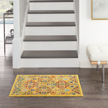 Nourison Allur Alr03 Yellow Multicolor Area Rugs