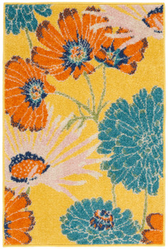 Nourison Allur Alr06 Yellow Multicolor Area Rugs