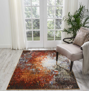 Nourison Chroma Crm03 Ember Glow Area Rugs