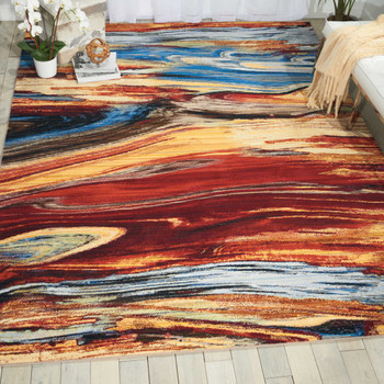 Nourison Chroma Crm04 Lava Flow Area Rugs