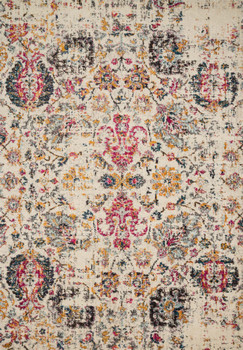Loloi II Nadia Nn-01 Ivory / Multi Power Loomed Area Rugs