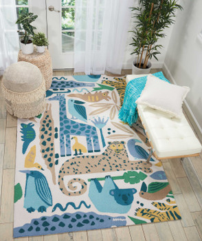 Nourison Bailey Ds400 Blue Area Rugs