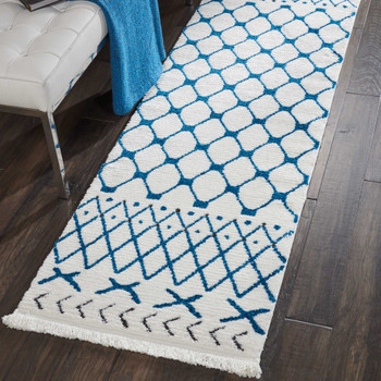 Nourison Kamala Ds500 White/blue Area Rugs