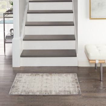 Nourison Elation Etn05 Ivory Grey Area Rugs