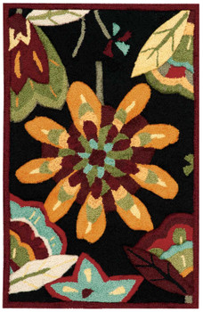Nourison Fantasy Fa12 Black Area Rugs