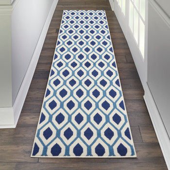 Nourison Grafix Grf22 White/navy Area Rugs
