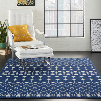Nourison Grafix Grf37 Navy Area Rugs