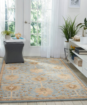 Nourison Jazmine Jaz02 Blue Area Rugs