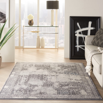 Kathy Ireland Grand Expressions Ki51 Grey/ivory Area Rugs Kathy Ireland Grand Expressions Ki51 Grey/ivory Area Rugs