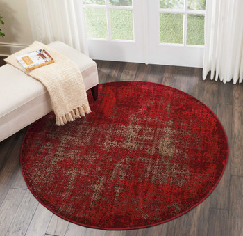 Nourison Karma Krm01 Red Area Rugs
