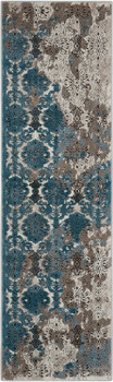 Nourison Karma Krm05 Ivory/blue Area Rugs