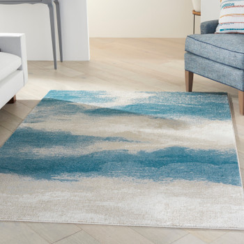 Nourison Maxell Mae06 Ivory/teal Area Rugs Nourison Maxell Mae06 Ivory/teal Area Rugs