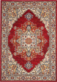 Nourison Majestic Mst05 Red Area Rugs